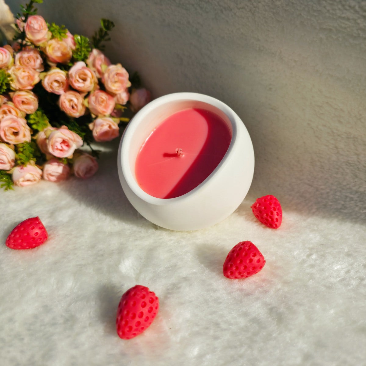 Vela de Fresa y Nata