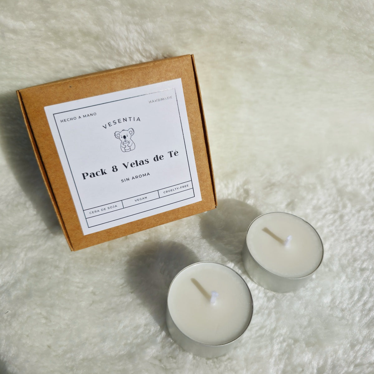 Velas de té sin aroma