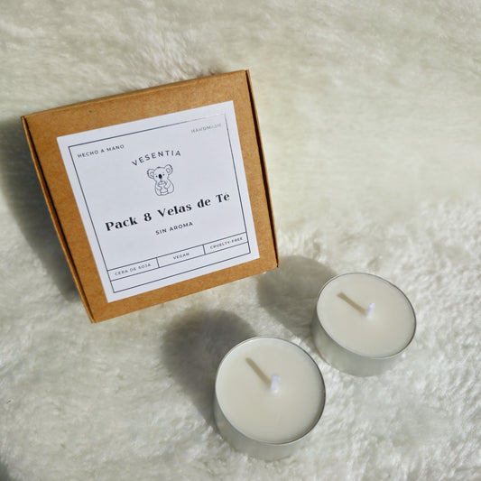Velas de té sin aroma