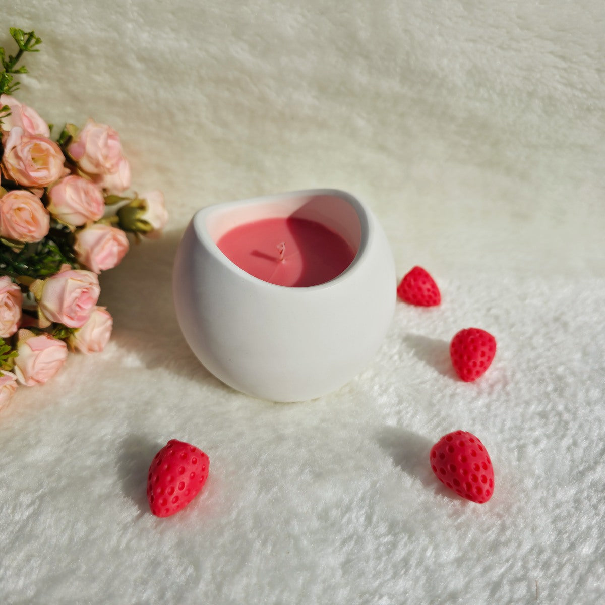 Vela de Fresa y Nata