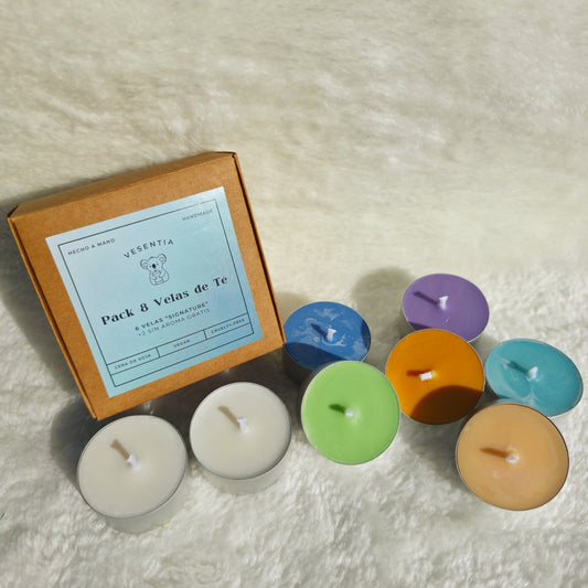 Pack 8 velas de té (6 SIGNATURE + 2 sin aroma GRATIS)